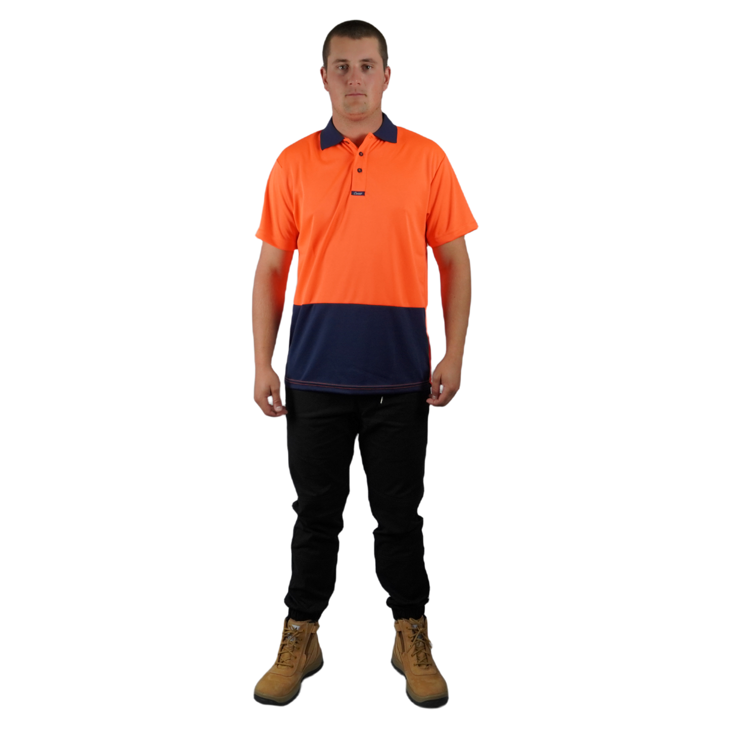 Elite Polo SS Orange Navy C501