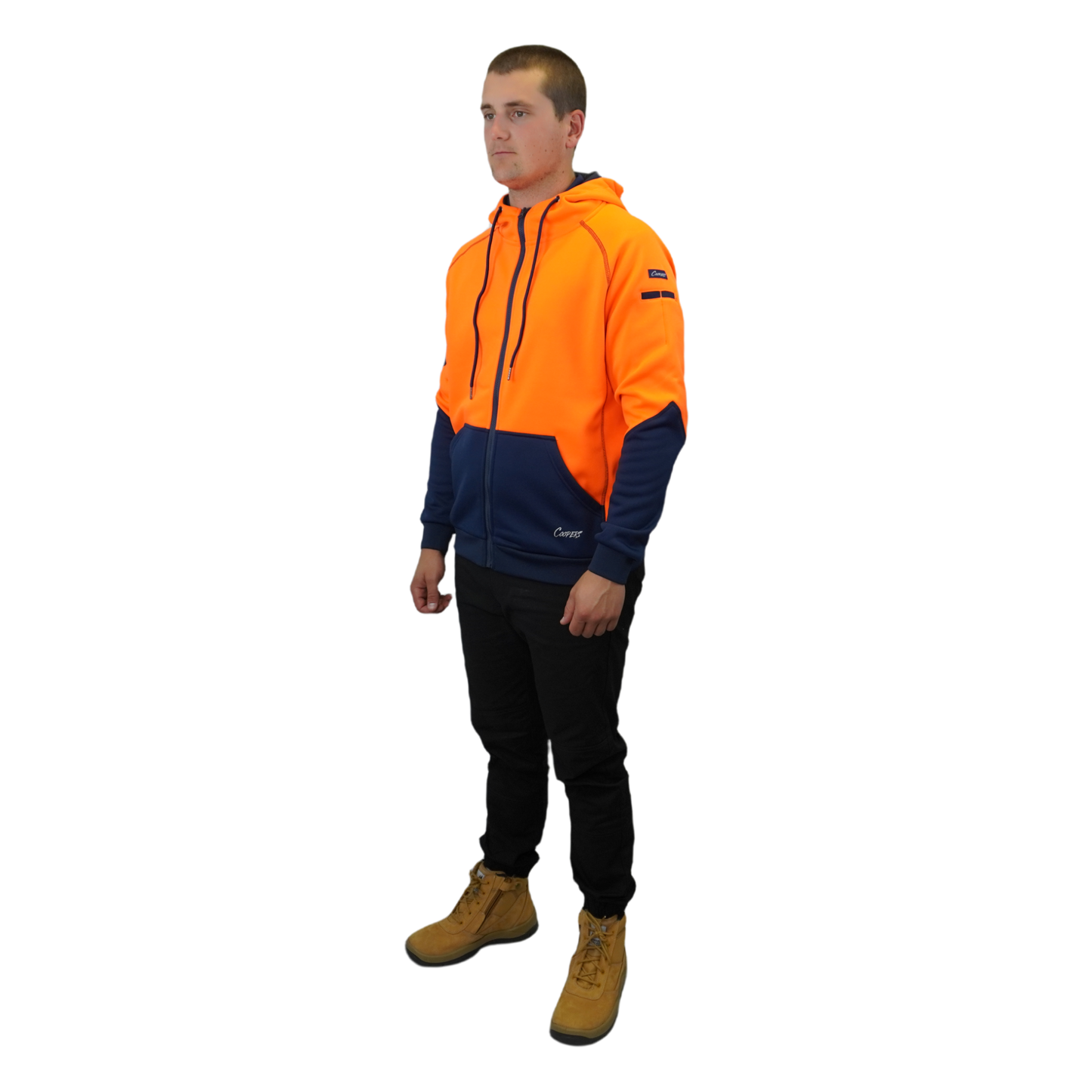 Blizzard Hood™ Full Zip Waterproof Orange Navy C701