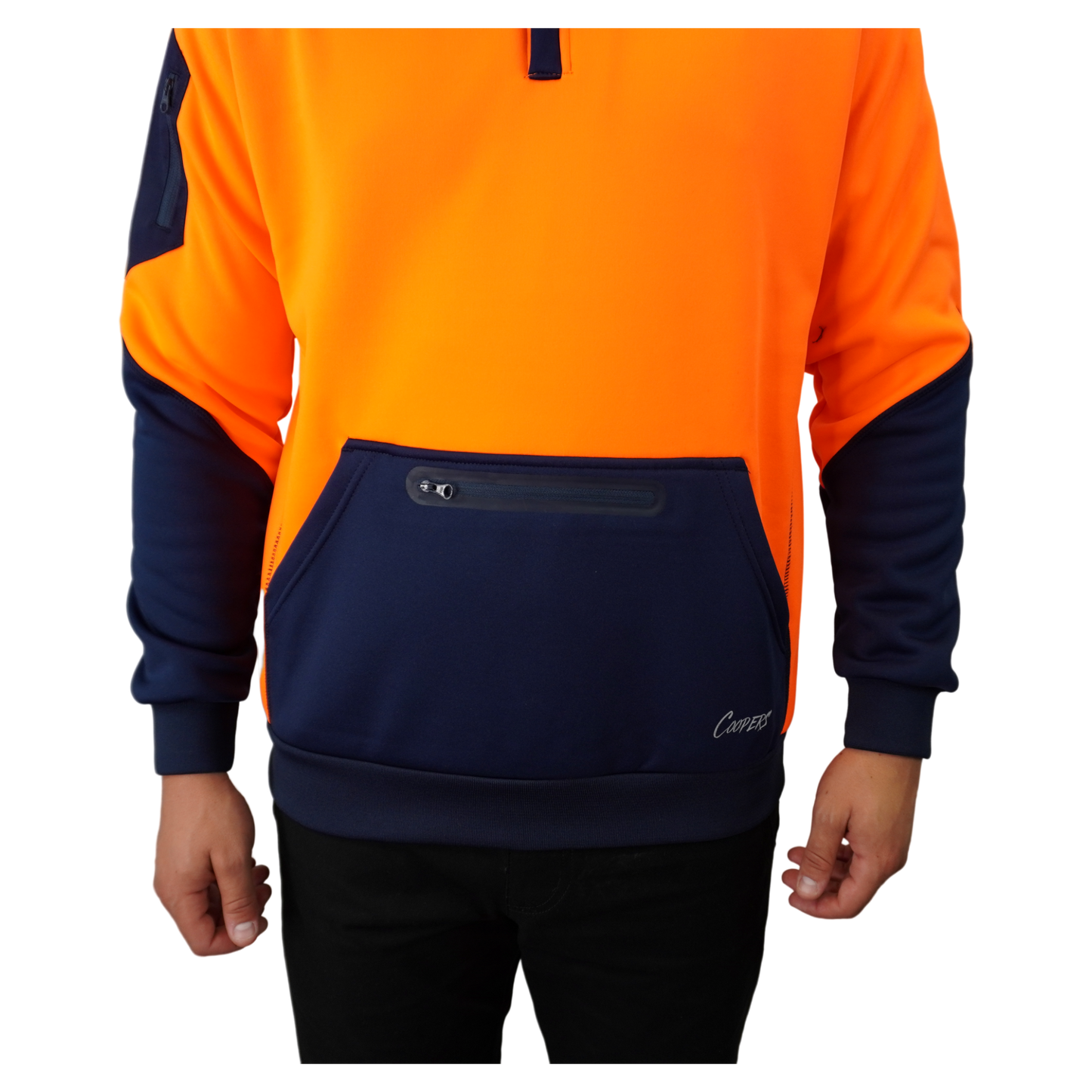 Blizzard™ 1/4 Zip Waterproof Orange Navy C801