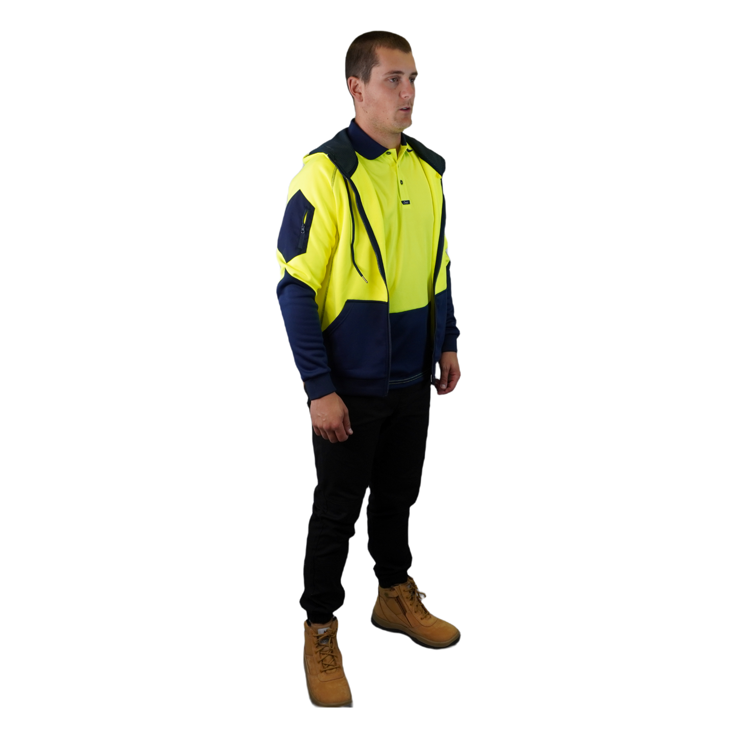 Blizzard Hood™ Full Zip Waterproof Yellow Navy C701