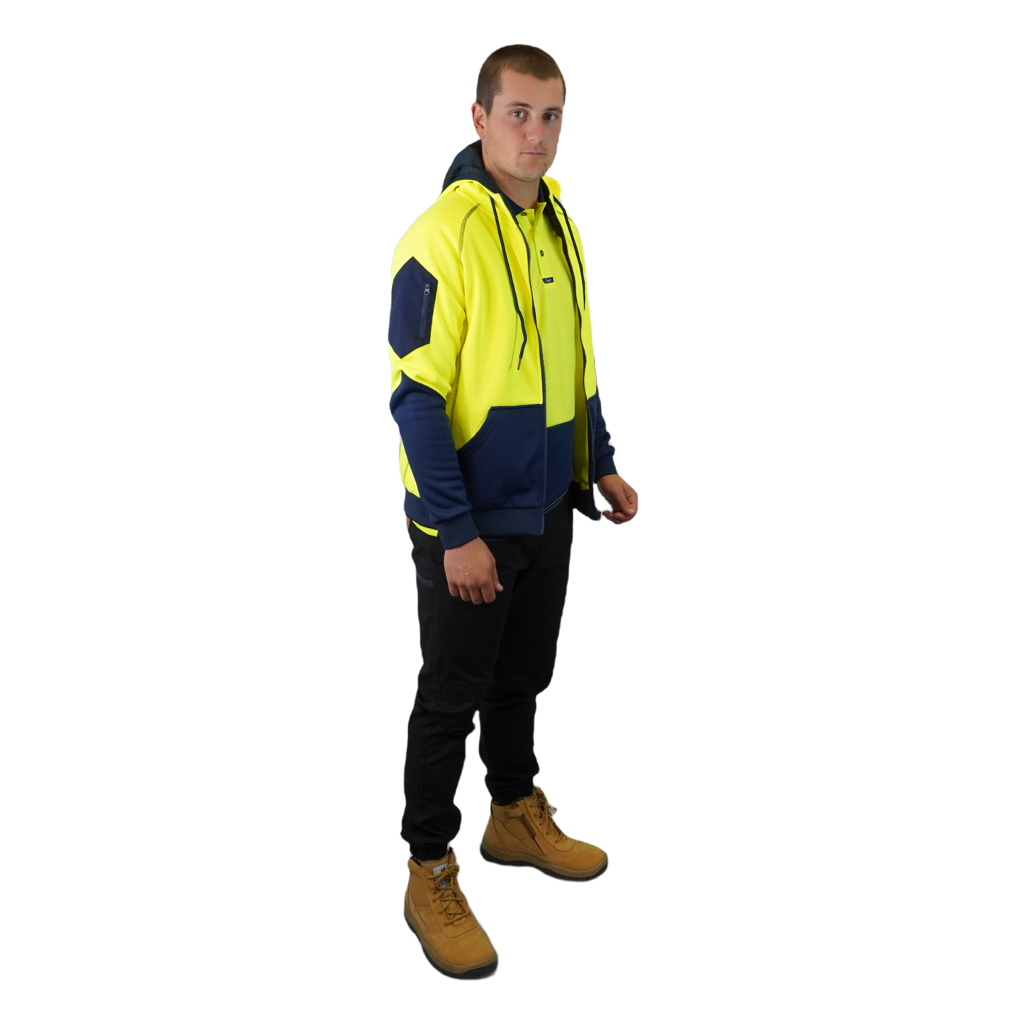 Blizzard Hood™ Full Zip Waterproof Yellow Navy C701