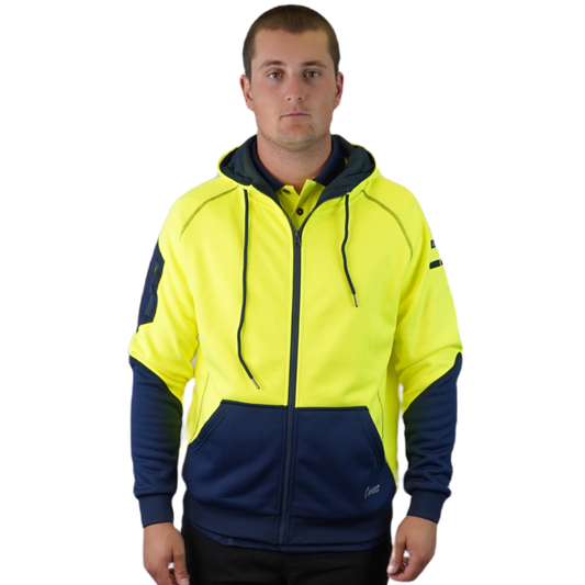 Blizzard Hood™ Full Zip Waterproof Yellow Navy C701