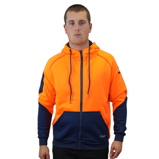 Blizzard Hood™ Full Zip Waterproof Orange Navy C701