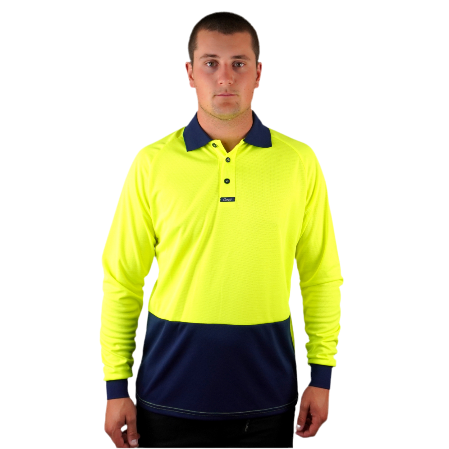 Elite Polo LS Yellow Navy C502