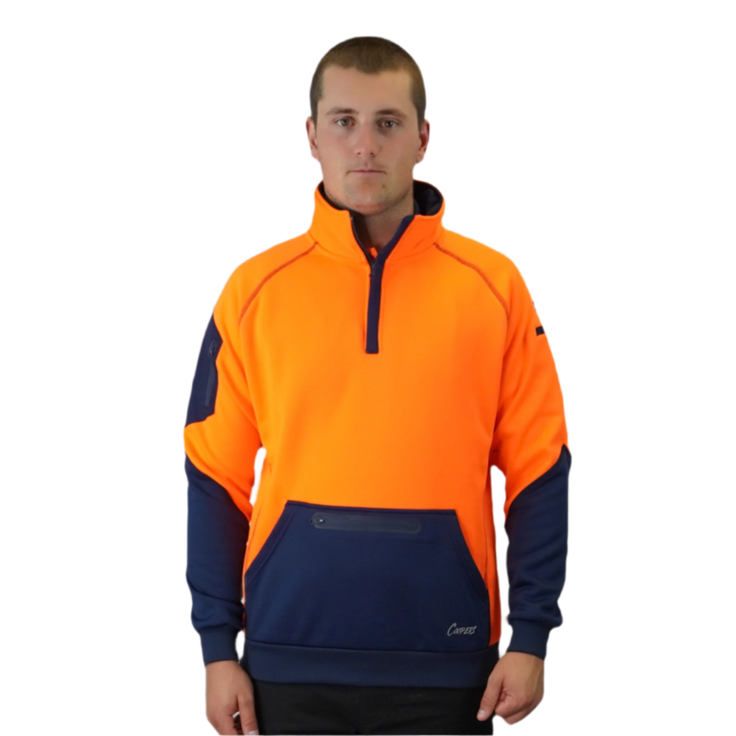 Blizzard™  1/4 Zip Waterproof Orange Navy C801