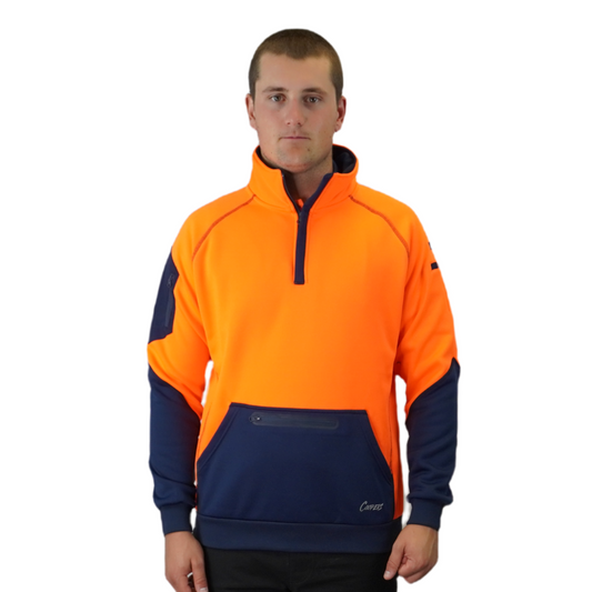 Blizzard™  1/4 Zip Waterproof Orange Navy C801
