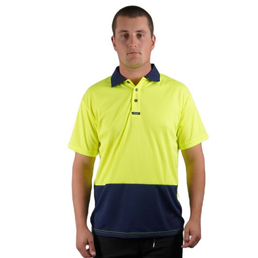 Elite Polo SS Yellow Navy C501