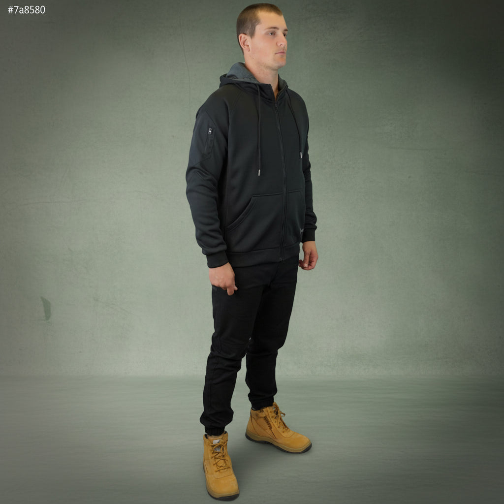 Coopers Waterproof Work Jacket Full Zip - Blizzard Hood C701 (Black) – pocket detail