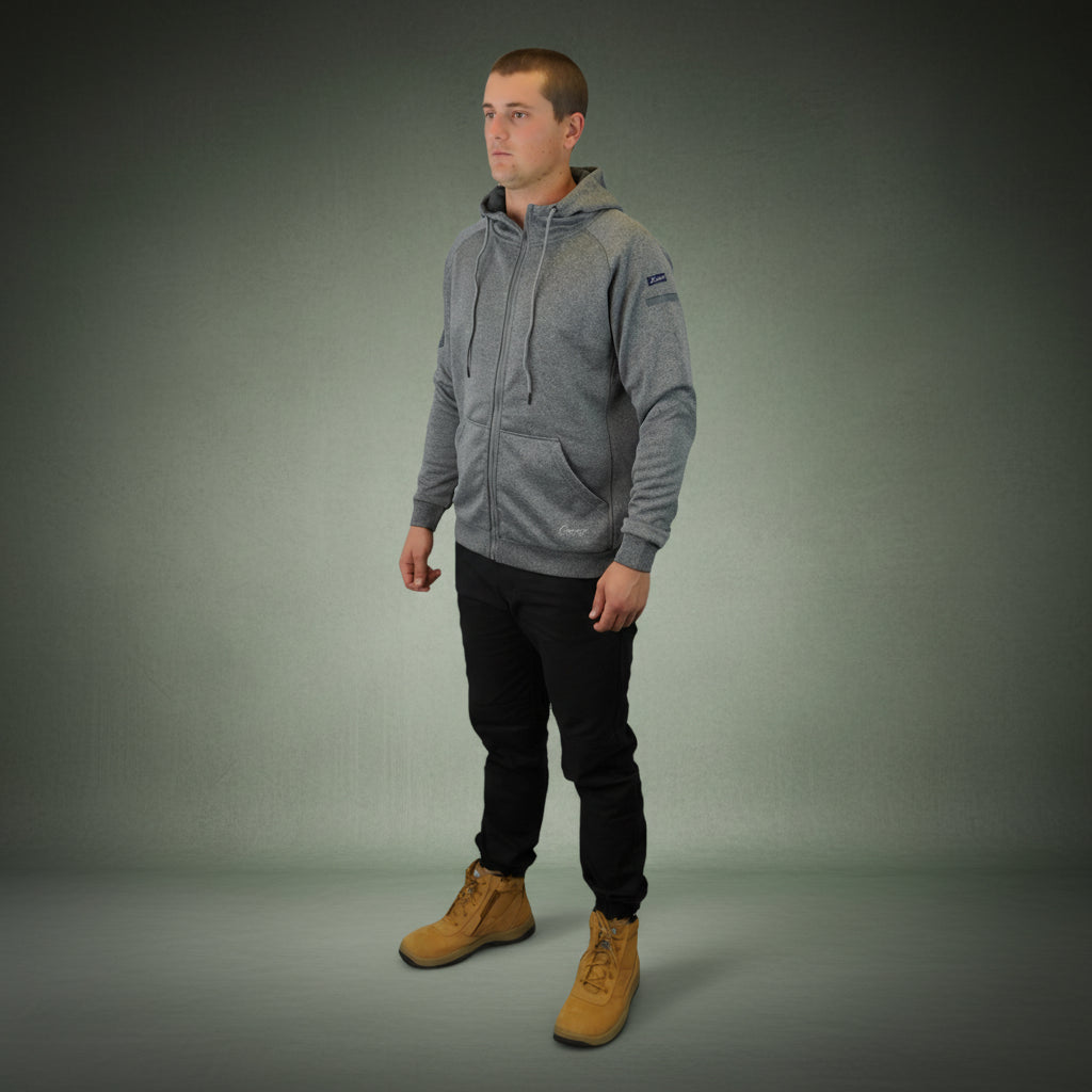 Coopers Waterproof Work Jacket Full Zip - Blizzard Hood C701 (Dark Grey) – pocket detail