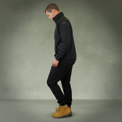 Coopers Waterproof Work Jacket 1/4 Zip - Blizzard Hood C801 (Black) – worn on-site