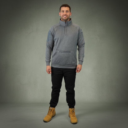 Coopers Waterproof Work Jacket 1/4 Zip - Blizzard Hood C801 (Dark Grey) – front view