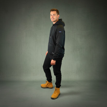 Coopers Waterproof Work Jacket Pullover - Blizzard Hood C901 (Black) – full product shot