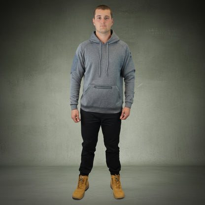 Coopers Waterproof Work Jacket Pullover - Blizzard Hood C901 (Dark Grey) – back view