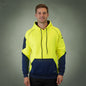 Coopers Hi-Vis Waterproof Work Jacket Pullover - Blizzard Hood C901 (Yellow Navy) – front view