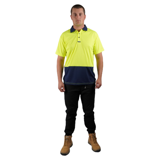 Elite Polo SS Yellow Navy C501