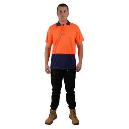 Elite Polo SS Orange Navy C501