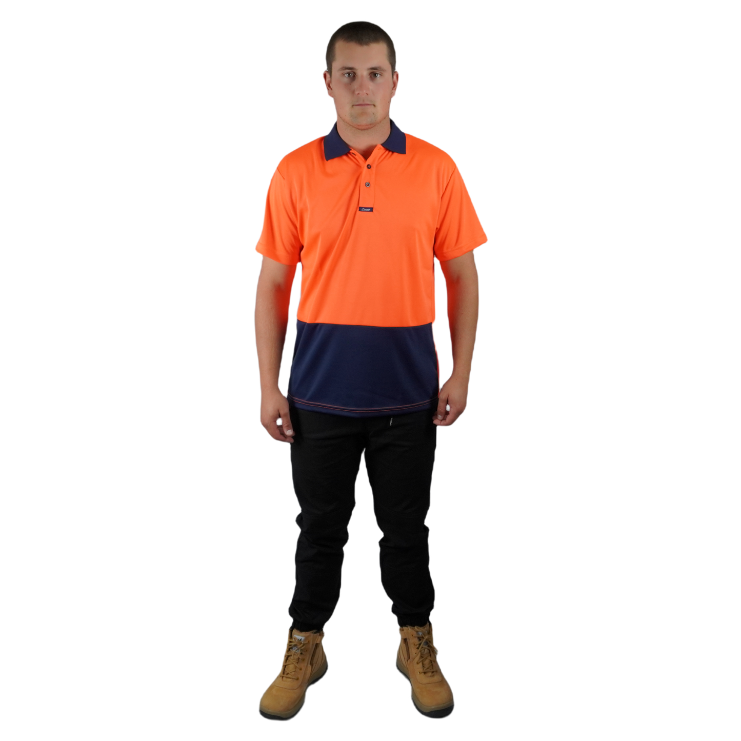 Elite Polo SS Orange Navy C501
