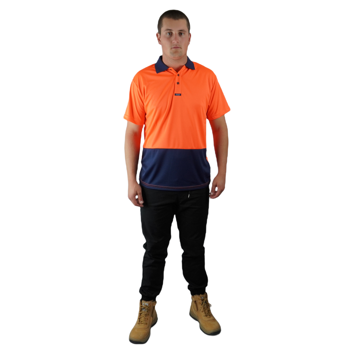 Elite Polo SS Orange Navy C501