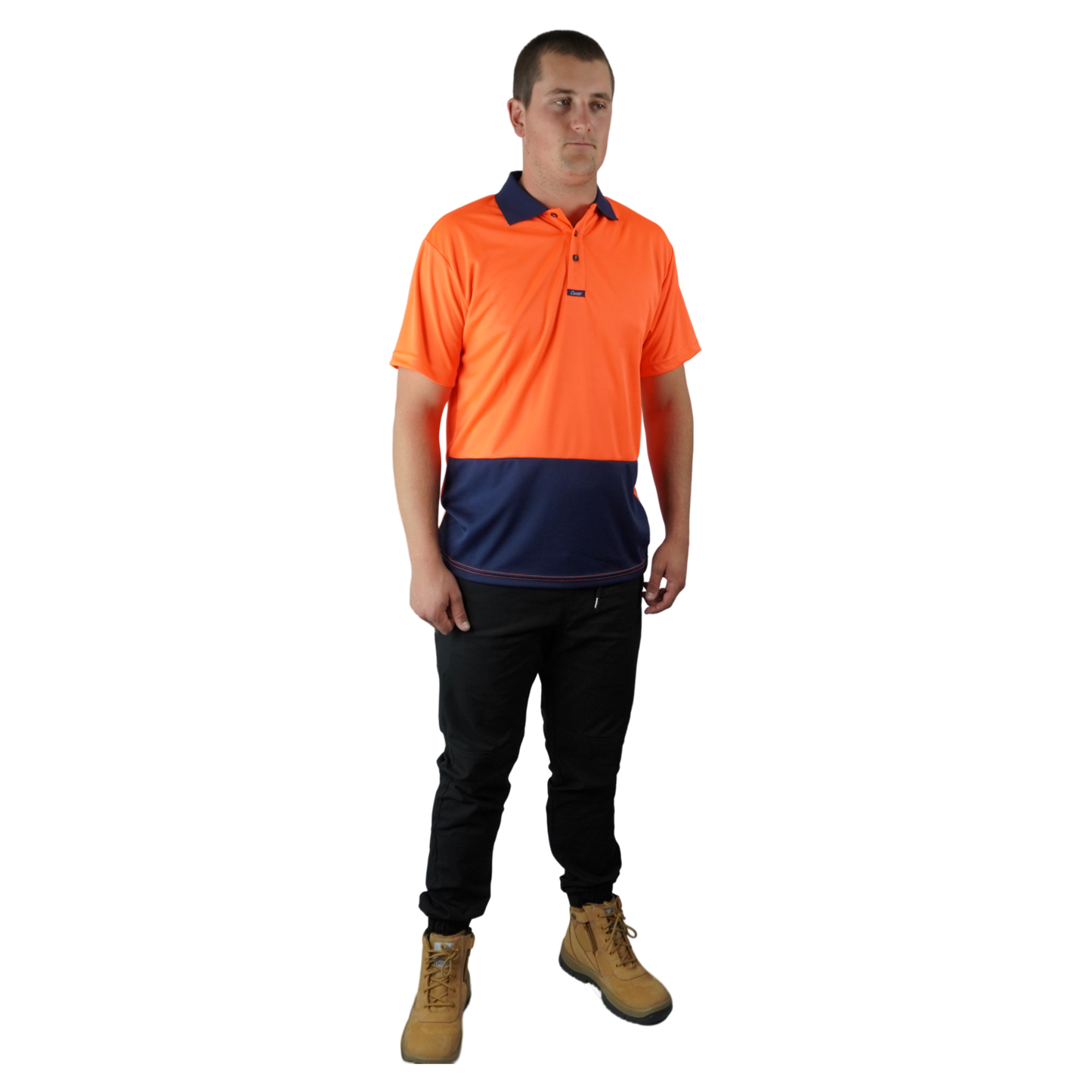 Elite Polo SS Orange Navy C501