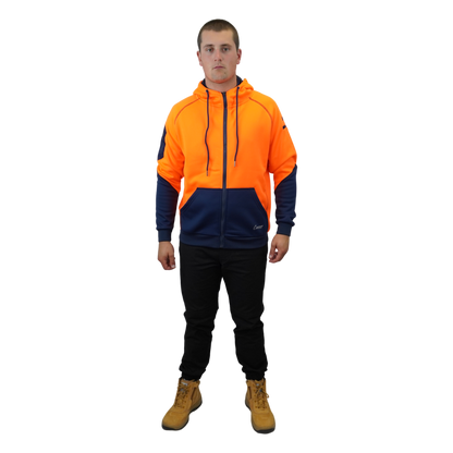 Blizzard Hood™ Full Zip Waterproof Orange Navy C701