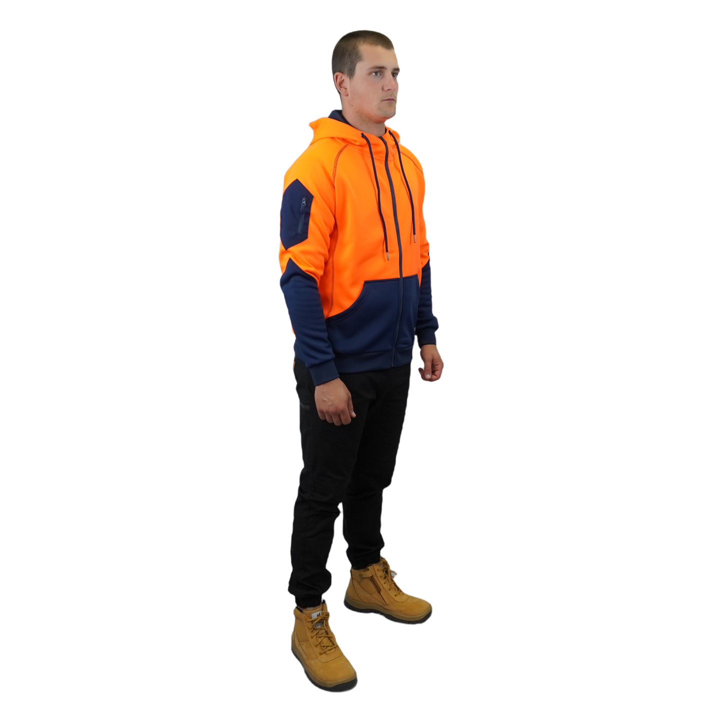 Blizzard Hood™ Full Zip Waterproof Orange Navy C701