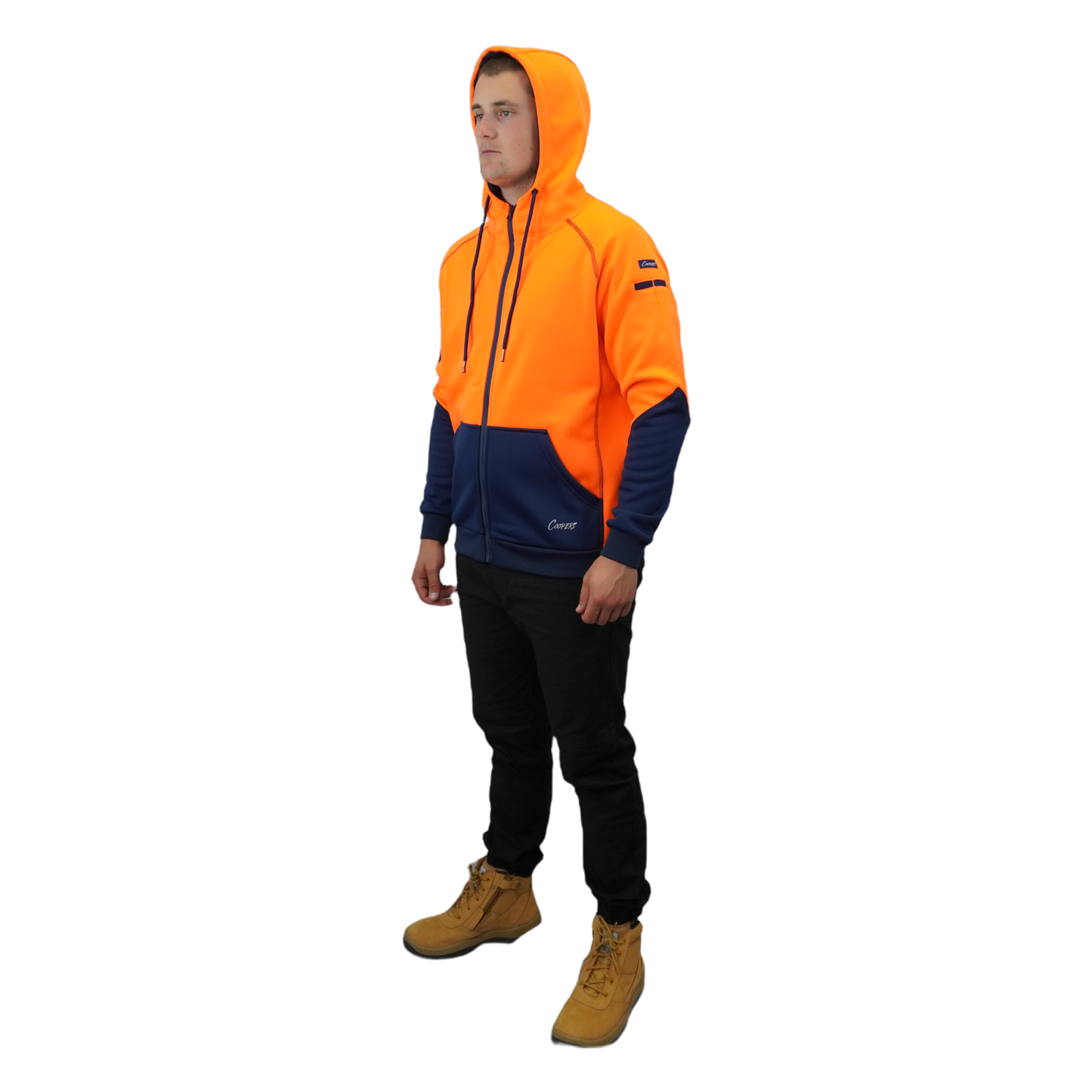 Blizzard Hood™ Full Zip Waterproof Orange Navy C701