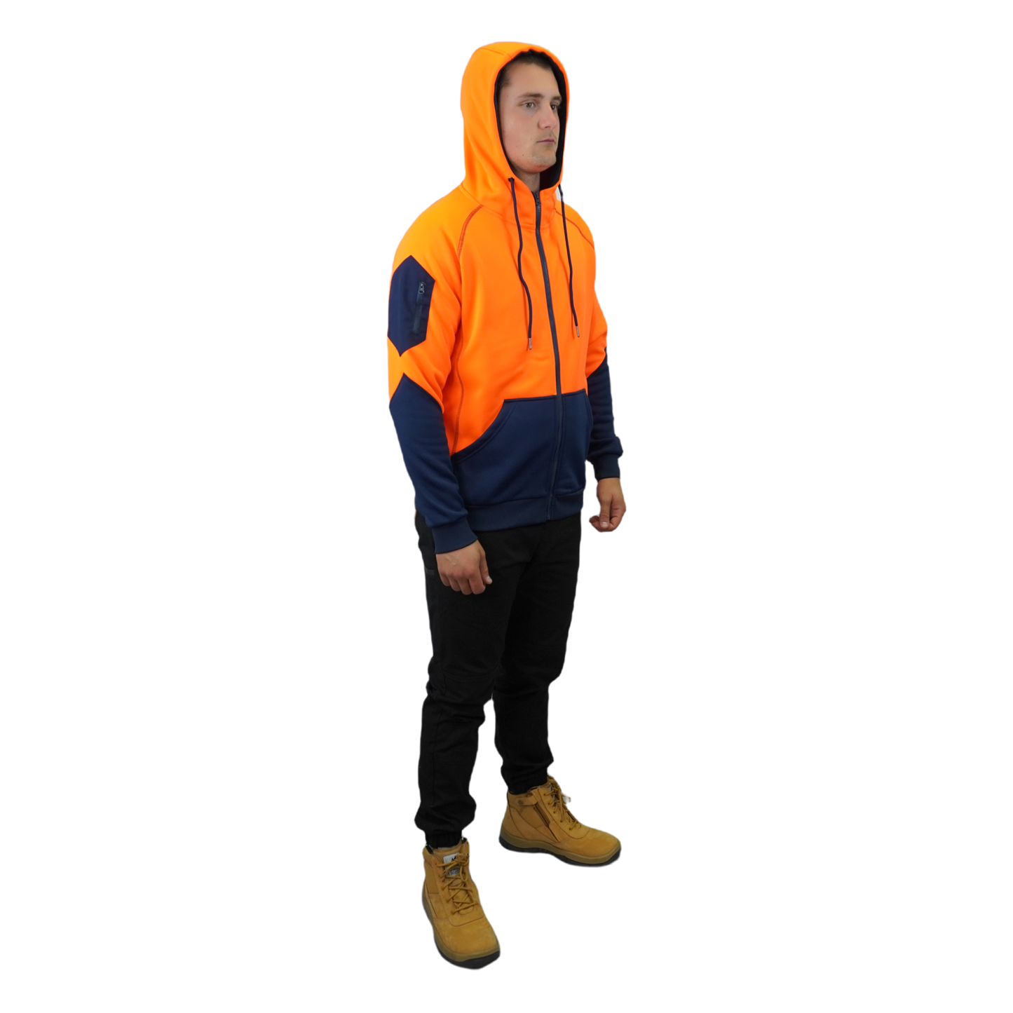 Blizzard Hood™ Full Zip Waterproof Orange Navy C701