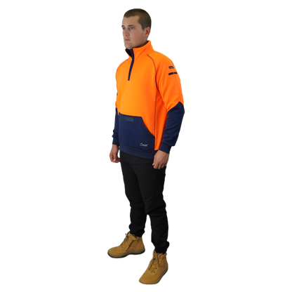 Blizzard™  1/4 Zip Waterproof Orange Navy C801