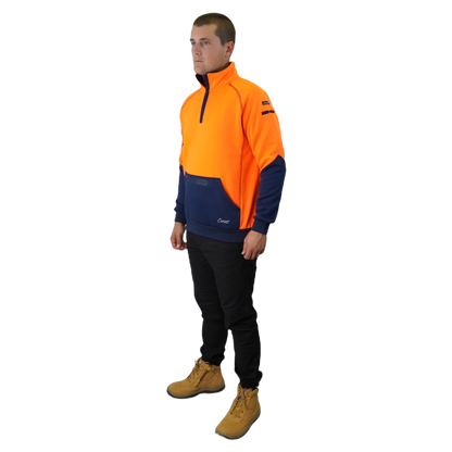 Blizzard™  1/4 Zip Waterproof Orange Navy C801