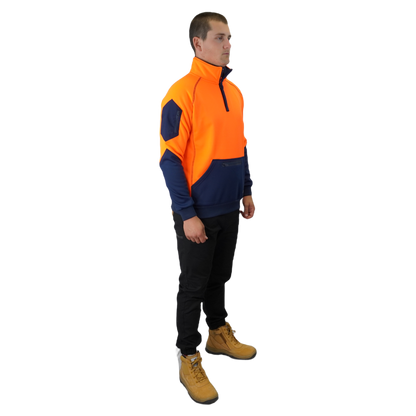 Blizzard™  1/4 Zip Waterproof Orange Navy C801