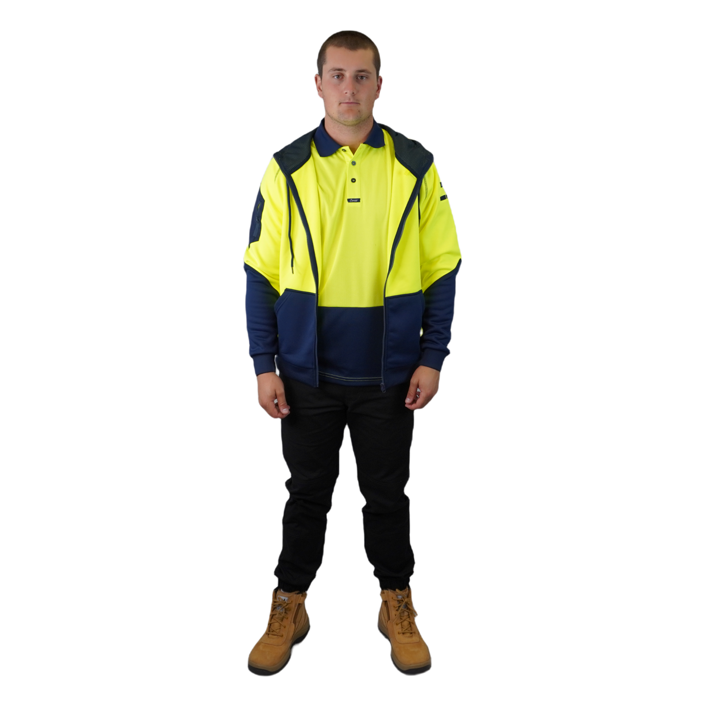 Blizzard Hood™ Full Zip Waterproof Yellow Navy C701