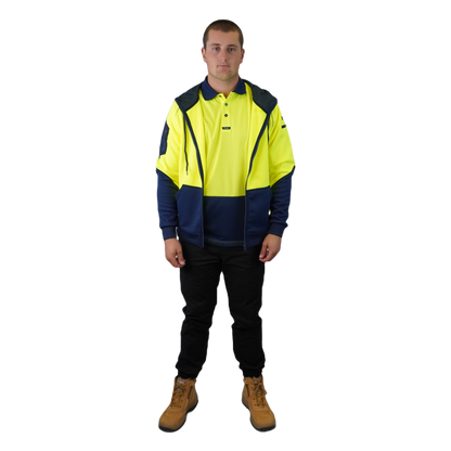 Blizzard Hood™ Full Zip Waterproof Yellow Navy C701