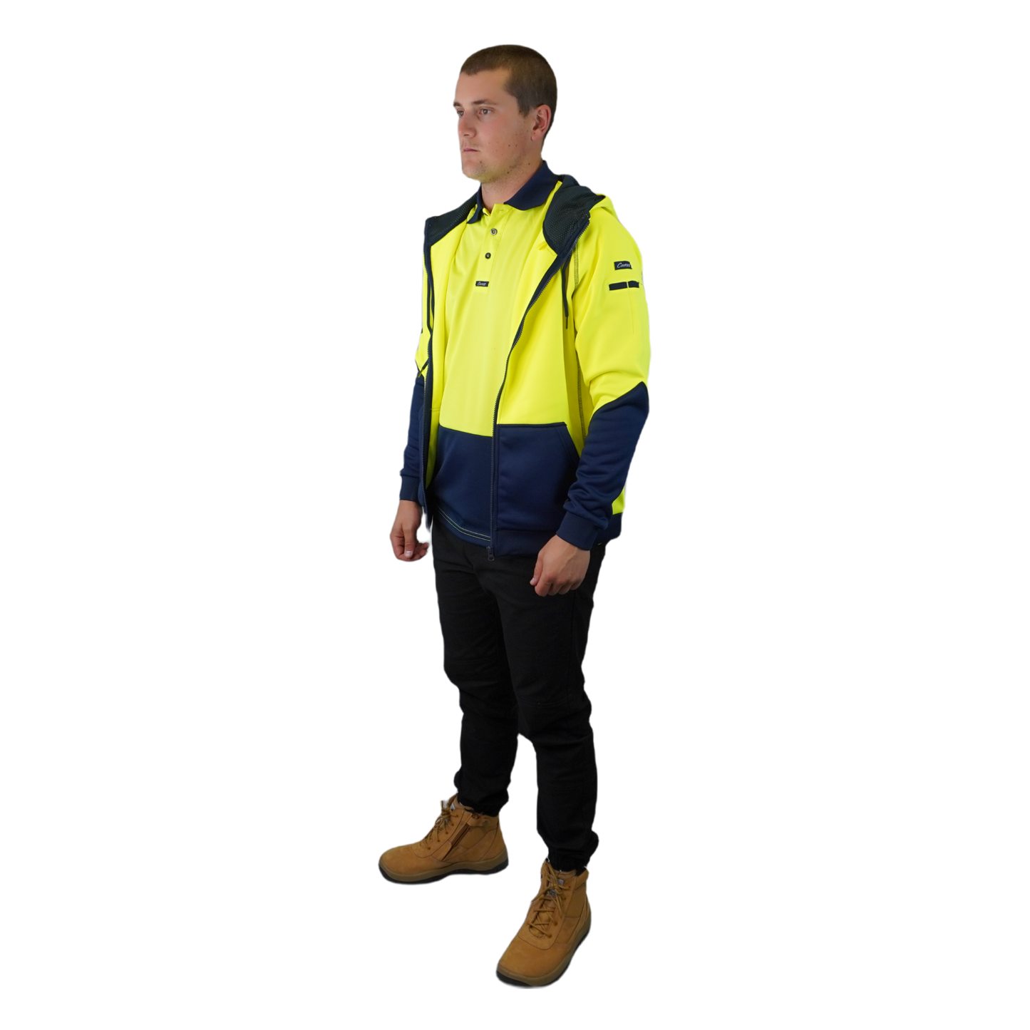 Blizzard Hood™ Full Zip Waterproof Yellow Navy C701