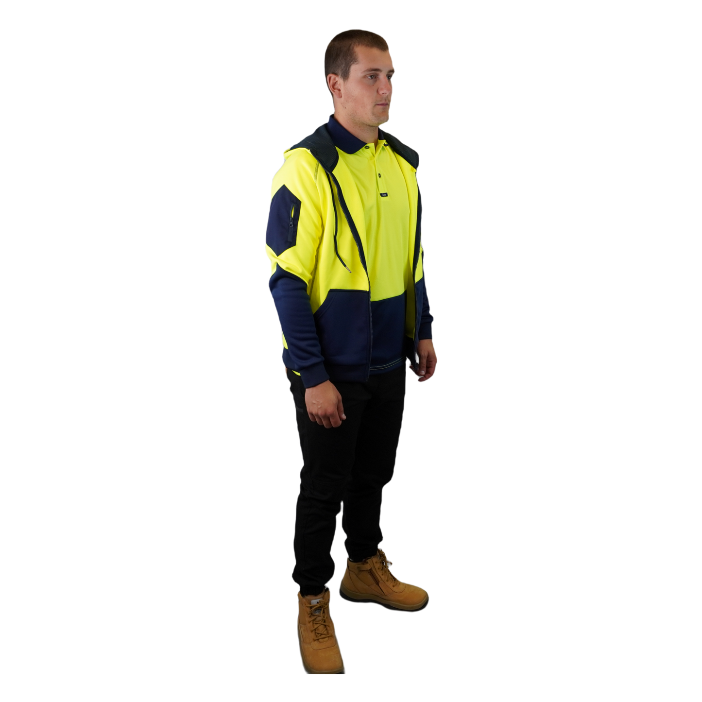 Blizzard Hood™ Full Zip Waterproof Yellow Navy C701
