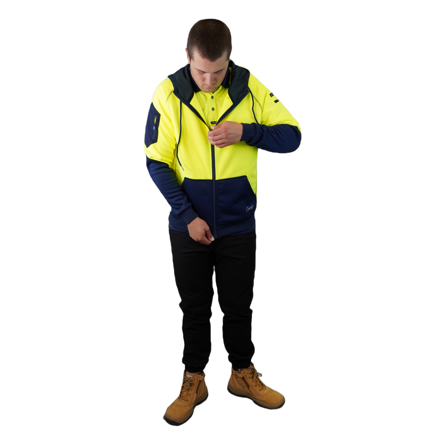 Blizzard Hood™ Full Zip Waterproof Yellow Navy C701