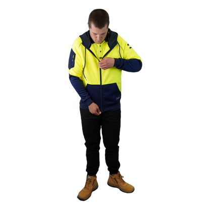 Blizzard Hood™ Full Zip Waterproof Yellow Navy C701