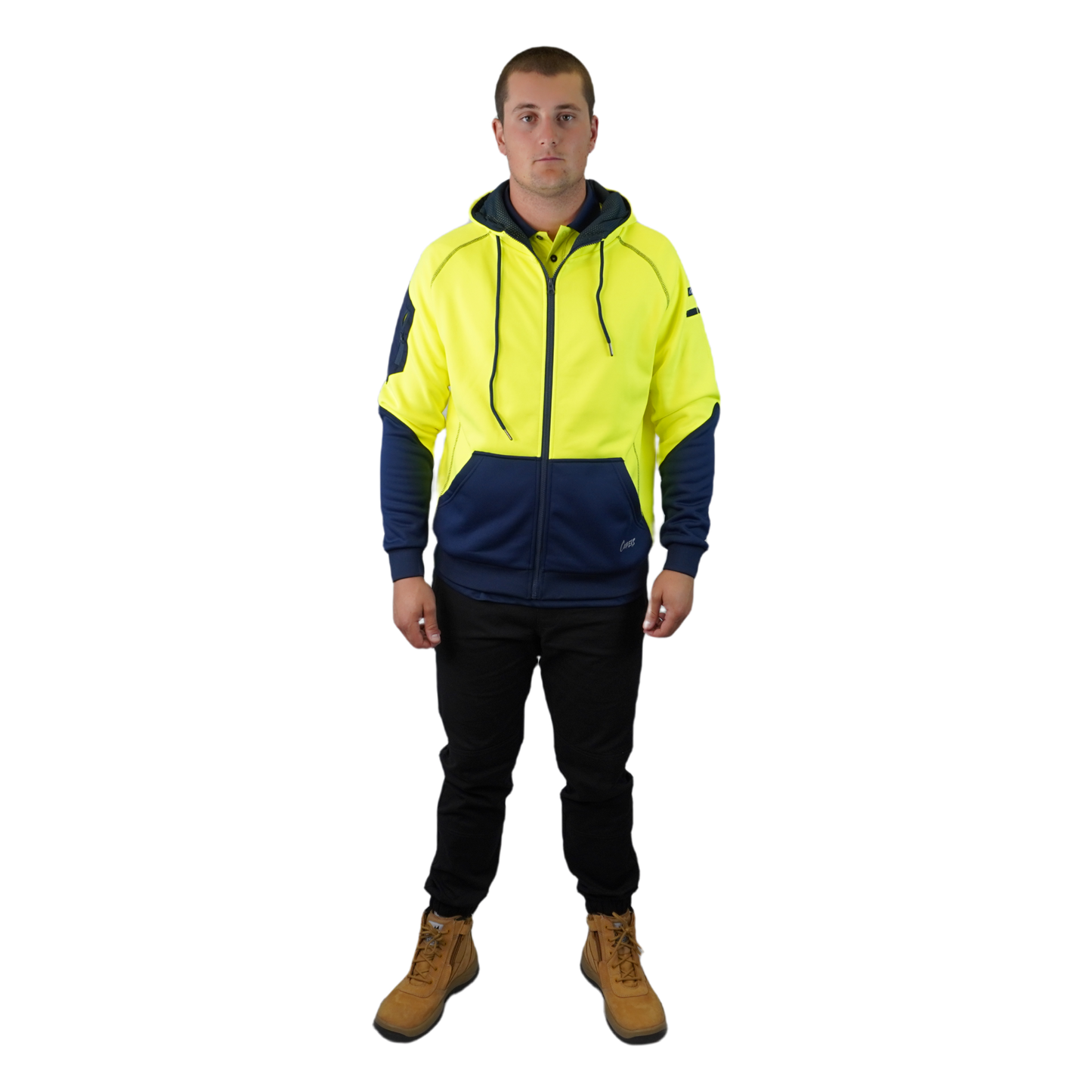 Blizzard Hood™ Full Zip Waterproof Yellow Navy C701