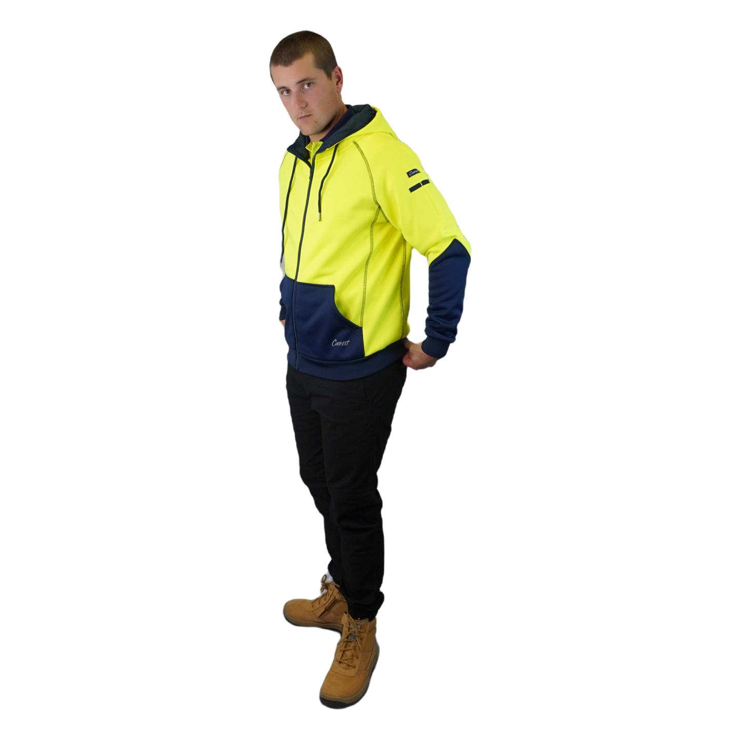 Blizzard Hood™ Full Zip Waterproof Yellow Navy C701