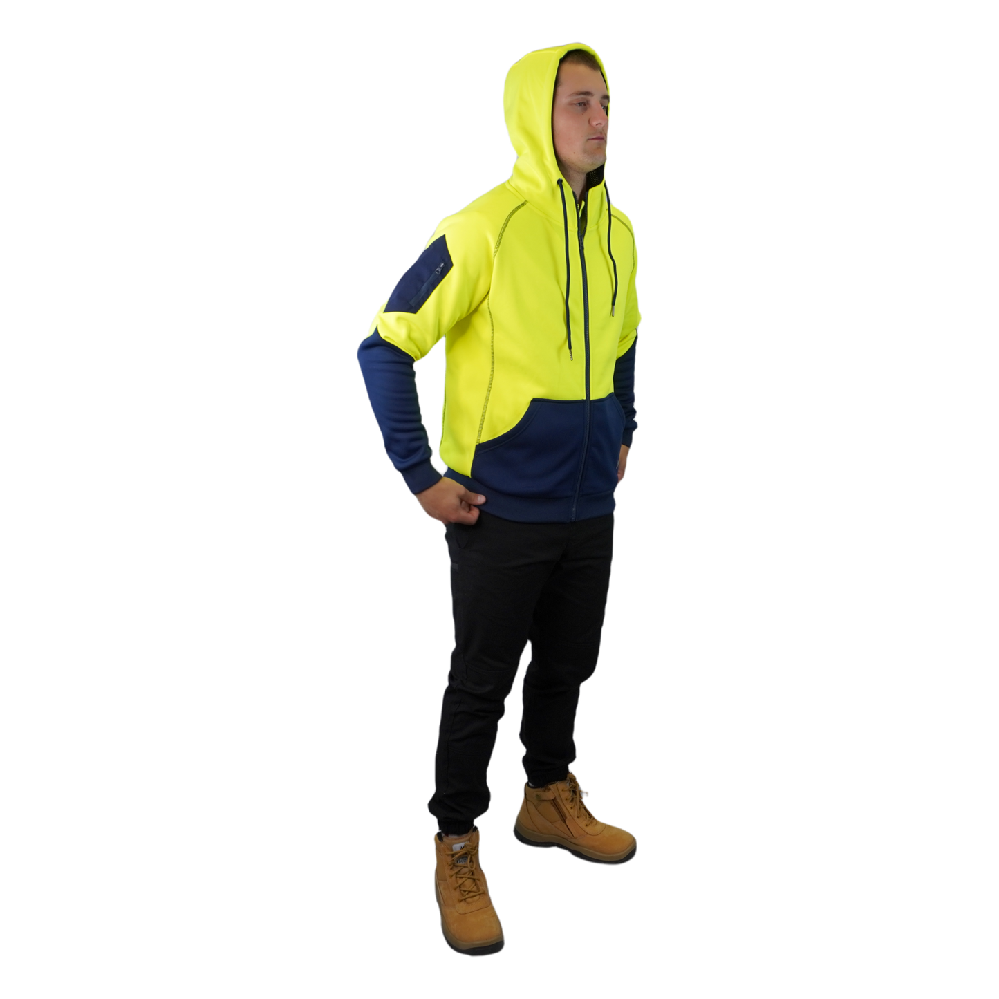 Blizzard Hood™ Full Zip Waterproof Yellow Navy C701