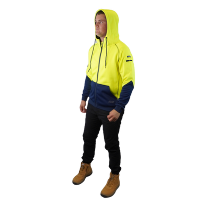 Blizzard Hood™ Full Zip Waterproof Yellow Navy C701